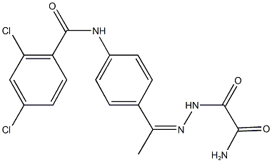 N-(4-{N-[amino(oxo)acetyl]ethanehydrazonoyl}phenyl)-2,4-dichlorobenzamide Structure