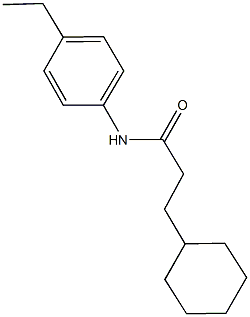 3-cyclohexyl-N-(4-ethylphenyl)propanamide 结构式