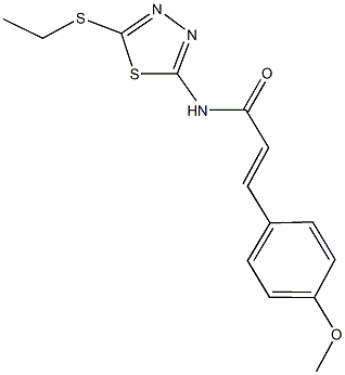 N-[5-(ethylsulfanyl)-1,3,4-thiadiazol-2-yl]-3-(4-methoxyphenyl)acrylamide Struktur