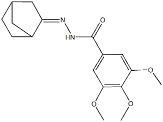 N'-bicyclo[2.2.1]hept-2-ylidene-3,4,5-trimethoxybenzohydrazide Struktur