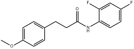N-(2,4-difluorophenyl)-3-(4-methoxyphenyl)propanamide 结构式