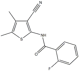 N-(3-cyano-4,5-dimethyl-2-thienyl)-2-fluorobenzamide,543717-70-0,结构式