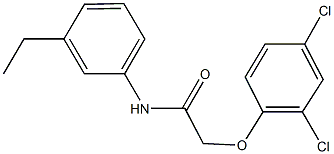 2-(2,4-dichlorophenoxy)-N-(3-ethylphenyl)acetamide 化学構造式