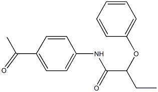 N-(4-acetylphenyl)-2-phenoxybutanamide Struktur