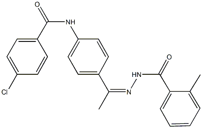 4-chloro-N-{4-[N-(2-methylbenzoyl)ethanehydrazonoyl]phenyl}benzamide,543723-13-3,结构式