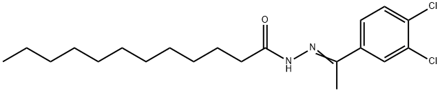 N'-[1-(3,4-dichlorophenyl)ethylidene]dodecanohydrazide Struktur