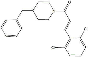 4-benzyl-1-[3-(2,6-dichlorophenyl)acryloyl]piperidine Struktur