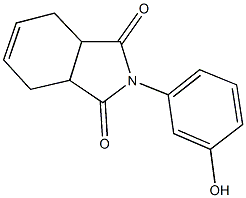 2-(3-hydroxyphenyl)-3a,4,7,7a-tetrahydro-1H-isoindole-1,3(2H)-dione 化学構造式