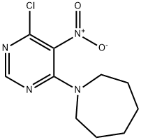 1-{6-chloro-5-nitro-4-pyrimidinyl}azepane Struktur