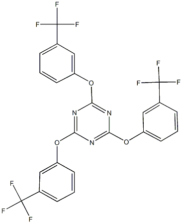 2,4,6-tris[3-(trifluoromethyl)phenoxy]-1,3,5-triazine,54416-56-7,结构式