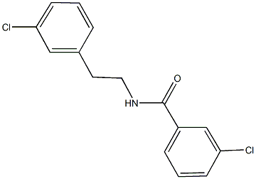 3-chloro-N-[2-(3-chlorophenyl)ethyl]benzamide 结构式