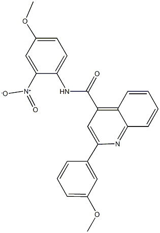 N-{2-nitro-4-methoxyphenyl}-2-(3-methoxyphenyl)-4-quinolinecarboxamide Structure