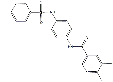 3,4-dimethyl-N-(4-{[(4-methylphenyl)sulfonyl]amino}phenyl)benzamide 结构式