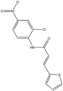 N-{2-chloro-4-nitrophenyl}-3-(2-thienyl)acrylamide Structure