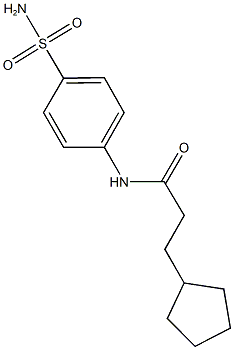 N-[4-(aminosulfonyl)phenyl]-3-cyclopentylpropanamide Struktur