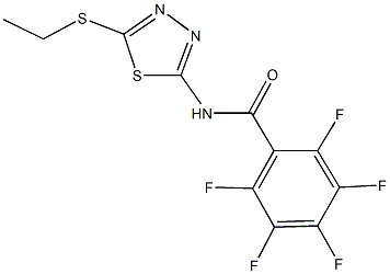 N-[5-(ethylsulfanyl)-1,3,4-thiadiazol-2-yl]-2,3,4,5,6-pentafluorobenzamide Structure