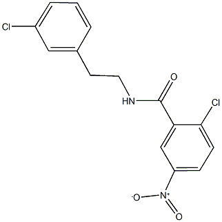 2-chloro-N-[2-(3-chlorophenyl)ethyl]-5-nitrobenzamide,544428-03-7,结构式