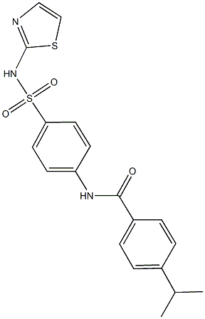 4-isopropyl-N-{4-[(1,3-thiazol-2-ylamino)sulfonyl]phenyl}benzamide Structure