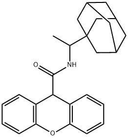 N-[1-(1-adamantyl)ethyl]-9H-xanthene-9-carboxamide Structure