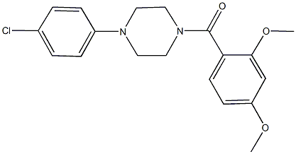 1-(4-chlorophenyl)-4-(2,4-dimethoxybenzoyl)piperazine,544432-09-9,结构式