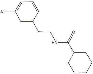 N-[2-(3-chlorophenyl)ethyl]cyclohexanecarboxamide 化学構造式