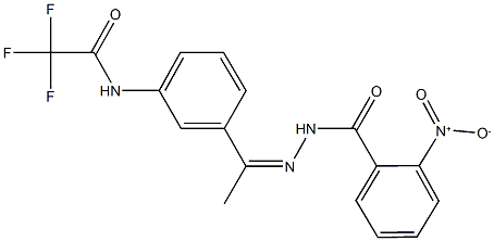 2,2,2-trifluoro-N-[3-(N-{2-nitrobenzoyl}ethanehydrazonoyl)phenyl]acetamide Structure