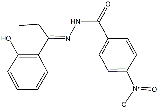 4-nitro-N'-[1-(2-hydroxyphenyl)propylidene]benzohydrazide Structure