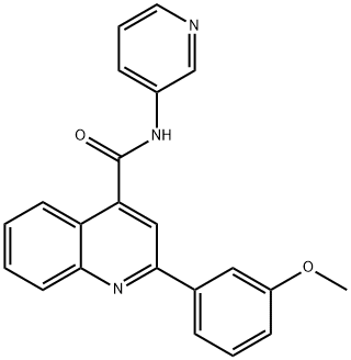 2-(3-methoxyphenyl)-N-(3-pyridinyl)-4-quinolinecarboxamide Struktur