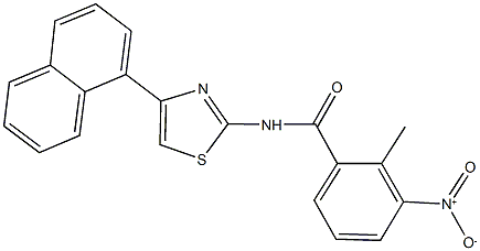 3-nitro-2-methyl-N-[4-(1-naphthyl)-1,3-thiazol-2-yl]benzamide,544441-85-2,结构式