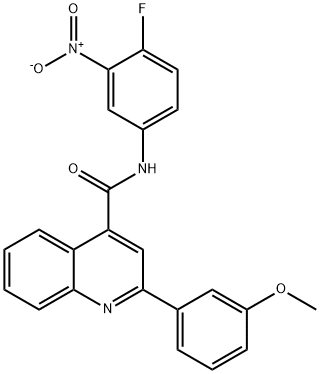 N-{4-fluoro-3-nitrophenyl}-2-(3-methoxyphenyl)-4-quinolinecarboxamide Structure