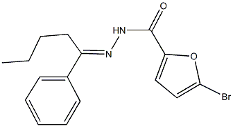 5-bromo-N'-(1-phenylpentylidene)-2-furohydrazide Structure