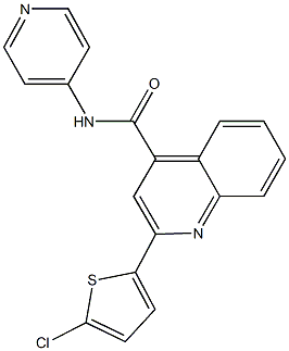 2-(5-chloro-2-thienyl)-N-(4-pyridinyl)-4-quinolinecarboxamide Structure