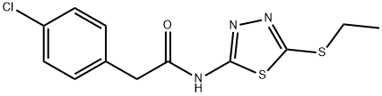 2-(4-chlorophenyl)-N-[5-(ethylsulfanyl)-1,3,4-thiadiazol-2-yl]acetamide|