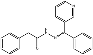 2-phenyl-N'-[phenyl(3-pyridinyl)methylene]acetohydrazide Struktur