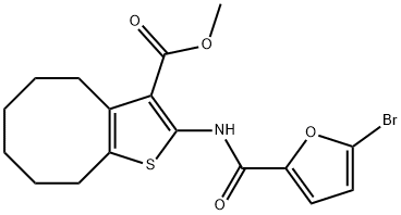 methyl 2-[(5-bromo-2-furoyl)amino]-4,5,6,7,8,9-hexahydrocycloocta[b]thiophene-3-carboxylate|