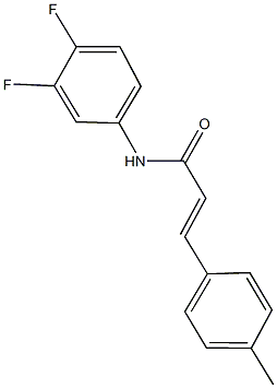 N-(3,4-difluorophenyl)-3-(4-methylphenyl)acrylamide 结构式