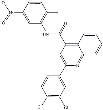 2-(3,4-dichlorophenyl)-N-{5-nitro-2-methylphenyl}-4-quinolinecarboxamide Structure