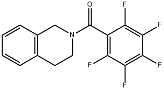 2-(2,3,4,5,6-pentafluorobenzoyl)-1,2,3,4-tetrahydroisoquinoline 化学構造式