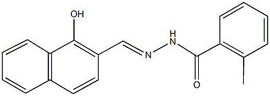 N'-[(1-hydroxy-2-naphthyl)methylene]-2-methylbenzohydrazide Struktur
