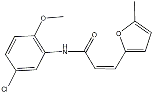 N-(5-chloro-2-methoxyphenyl)-3-(5-methyl-2-furyl)acrylamide 化学構造式