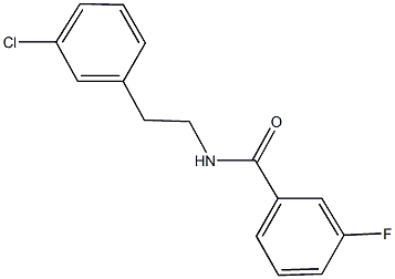 N-[2-(3-chlorophenyl)ethyl]-3-fluorobenzamide,544462-98-8,结构式