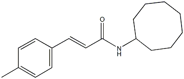 N-cyclooctyl-3-(4-methylphenyl)acrylamide,544463-01-6,结构式