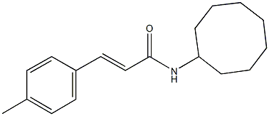 N-cyclooctyl-3-(4-methylphenyl)acrylamide Struktur