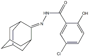 5-chloro-2-hydroxy-N'-tricyclo[3.3.1.1~3,7~]dec-2-ylidenebenzohydrazide Structure