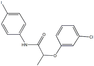2-(3-chlorophenoxy)-N-(4-iodophenyl)propanamide,544464-25-7,结构式