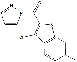 1-[(3-chloro-6-methyl-1-benzothien-2-yl)carbonyl]-1H-pyrazole Structure