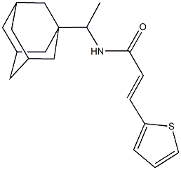N-[1-(1-adamantyl)ethyl]-3-(2-thienyl)acrylamide,544465-89-6,结构式