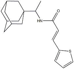 N-[1-(1-adamantyl)ethyl]-3-(2-thienyl)acrylamide 化学構造式