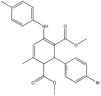 dimethyl 2-(4-bromophenyl)-6-methyl-4-(4-toluidino)-3,5-cyclohexadiene-1,3-dicarboxylate|