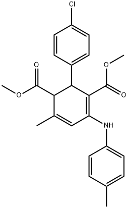 dimethyl 2-(4-chlorophenyl)-6-methyl-4-(4-toluidino)-3,5-cyclohexadiene-1,3-dicarboxylate Structure